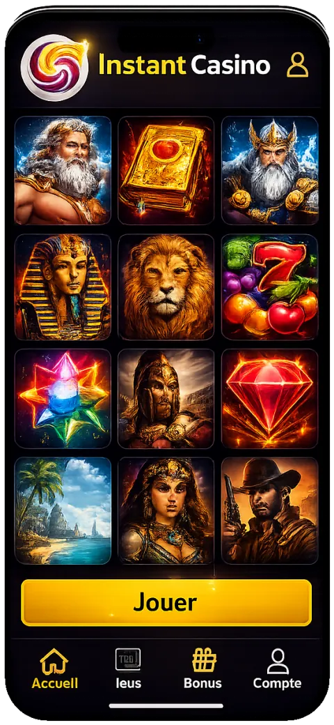 Instant Casino en version mobile